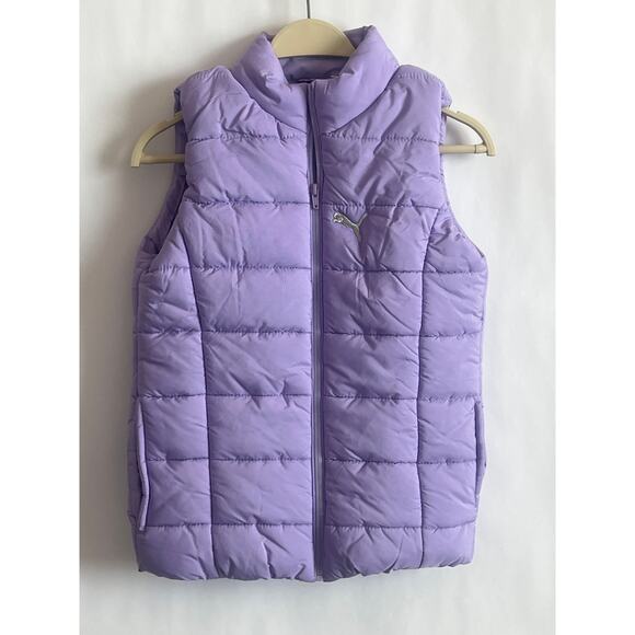 PUMA PUFFER VEST GIRLS YOUTH LAVENDER PURPLE SIZE MED 10/12 NWT - Picture 1 of 12